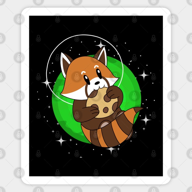 Red Panda in Space Sticker by pako-valor